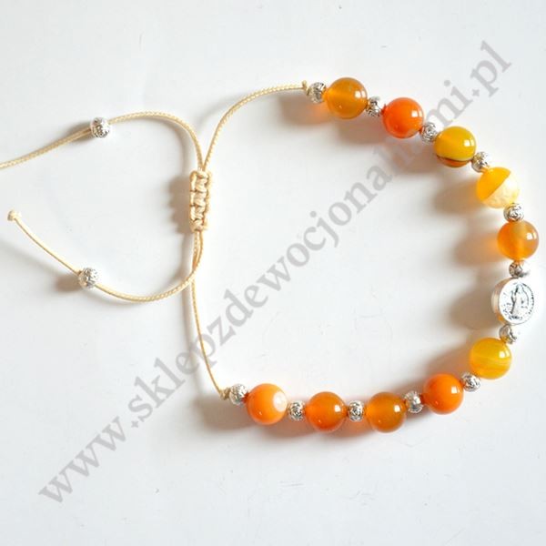 DZIESIĄTKA RÓŻAŃCA - bransoletka na sznurku - 84027