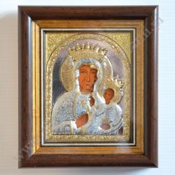 MATKA BOŻA CZĘSTOCHOWSKA - ikona w ramce za szkłem 13 x 15 cm - 82411