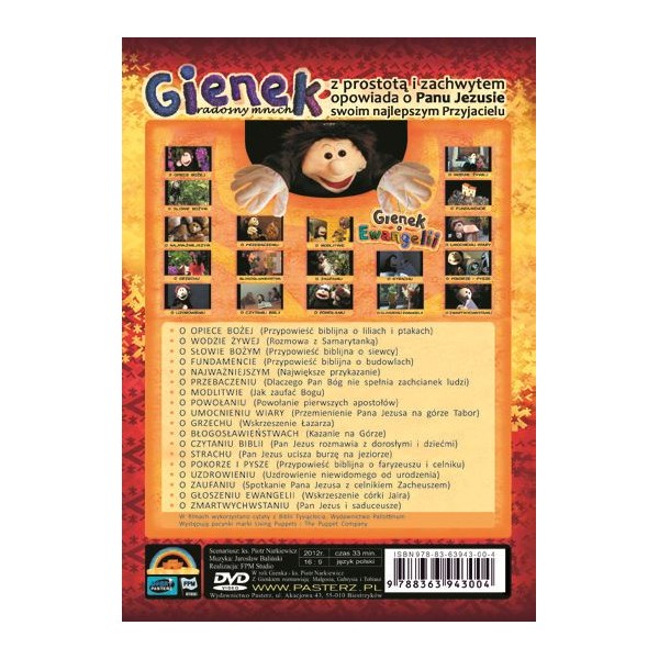 GIENEK O EWANGELII - FILMY DLA DZIECI - DVD - 2945