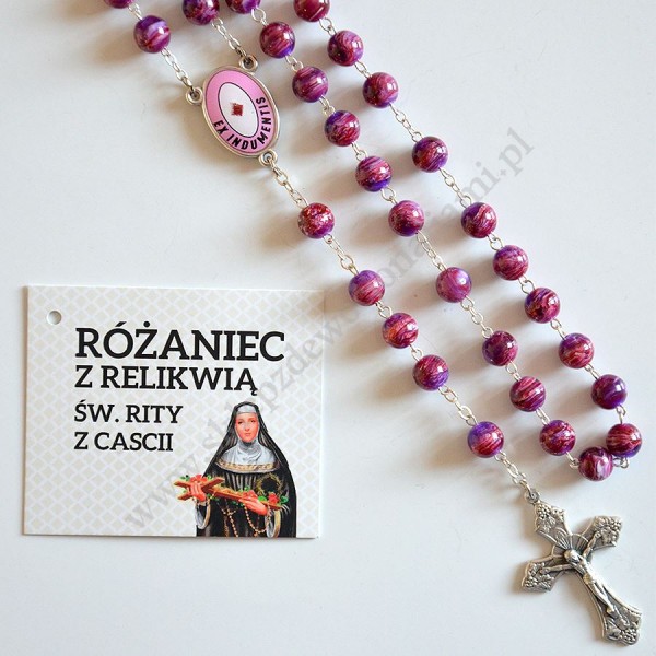 RÓŻANIEC Z RELIKWIAMI ŚW.RITY W ETUI - 89316
