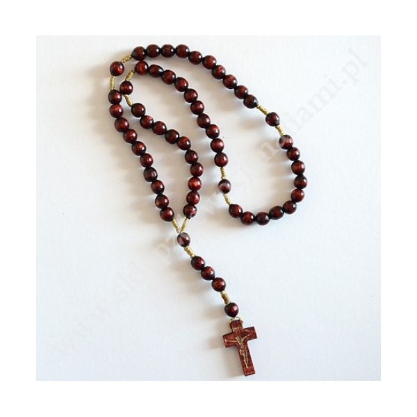 RÓŻANIEC DREWNIANY - DUŻA KULKA - 4011 BORDO
