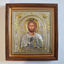PAN JEZUS PANTOKRATOR - ikona w ramce za szkłem 38.5 x 42 cm - 89235