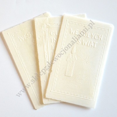 OPŁATKI WIGILIJNE - KOMPLET 3 MAŁE - FOLIJKA - 50 KPL.