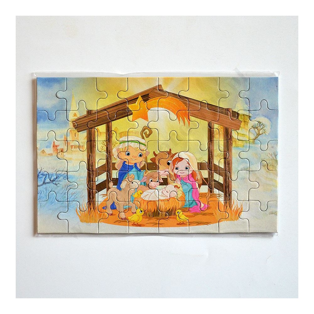 SZOPKA BOŻONARODZENIOWA - PUZZLE 20 X 13 cm - 40 ELEMENTÓW - 71388