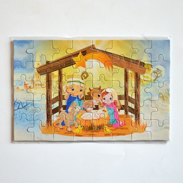 SZOPKA BOŻONARODZENIOWA - PUZZLE 20 X 13 cm - 40 ELEMENTÓW - 71388