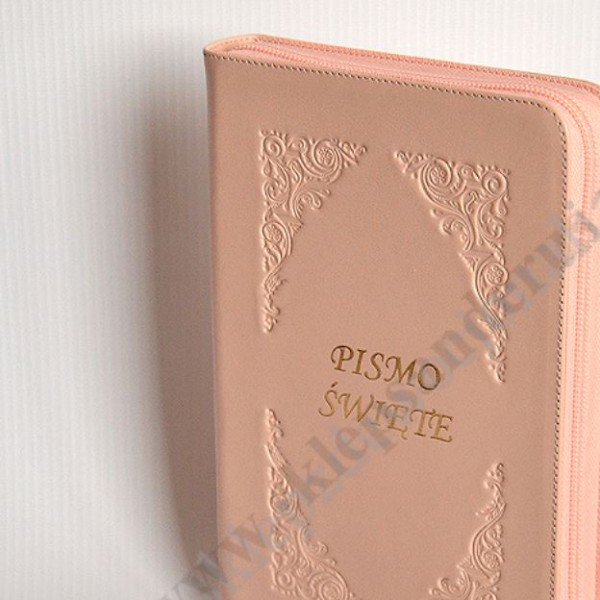 PISMO ŚWIĘTE - OKŁADKA SKÓRA Z ZAMKIEM, PAGINATORY - 83459
