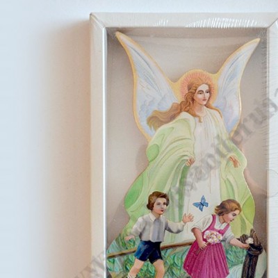 ANIOŁ STRÓŻ NA DESCE - wys.25 cm - 83123