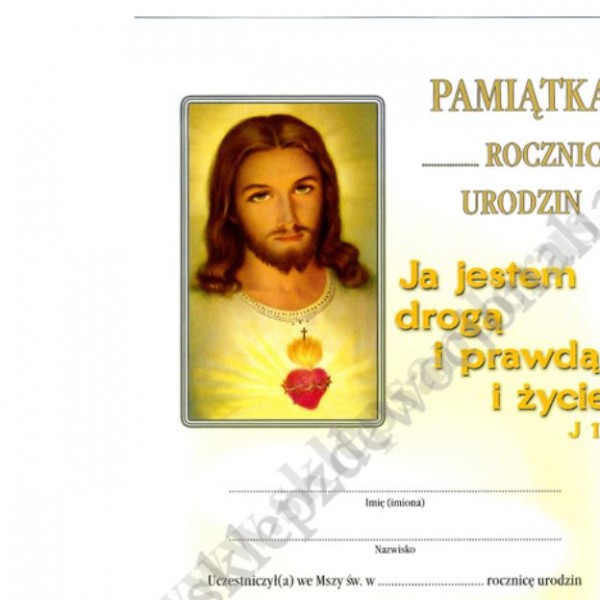 PAMIĄTKA ROCZNICY URODZIN - format A5 - 60577