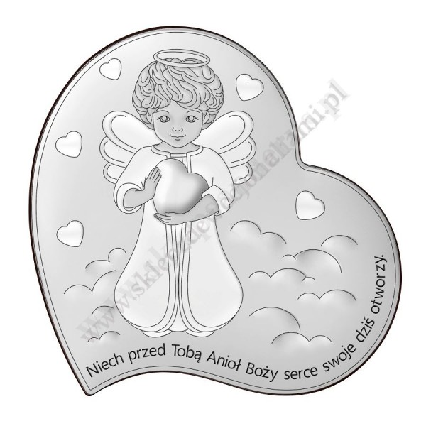 ANIOŁ STRÓŻ - OBRAZEK SREBRNY - 6759/3 ANIOŁ STRÓŻ - OBRAZEK SREBRNY - 6759/3