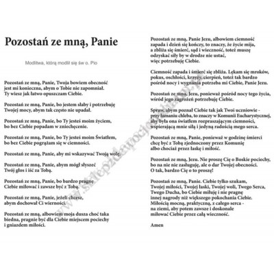 POZOSTAŃ ZE MNĄ, PANIE - folder - 89597