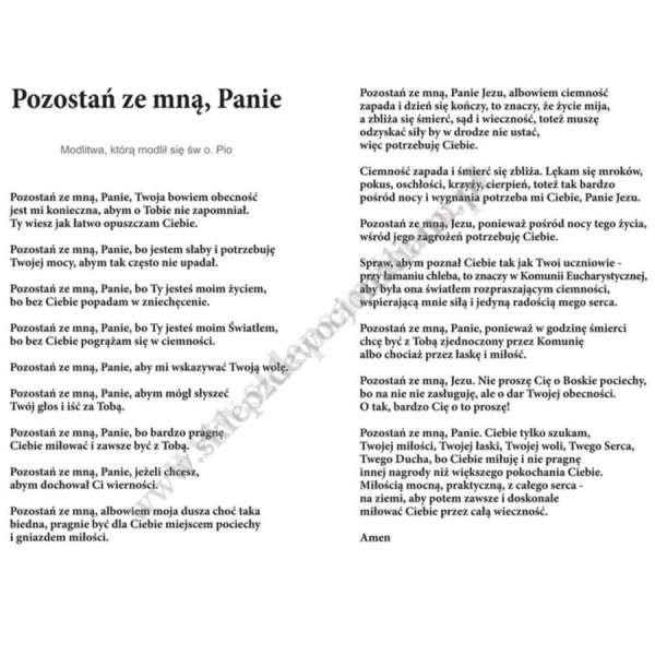 POZOSTAŃ ZE MNĄ, PANIE - folder - 89597