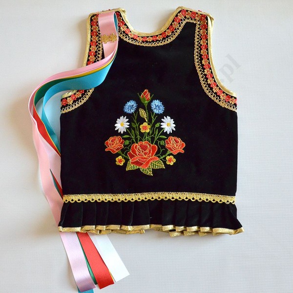 GORSET KRAKOWSKI - ROZMIAR 98-104 - czarny/bordo - 9861