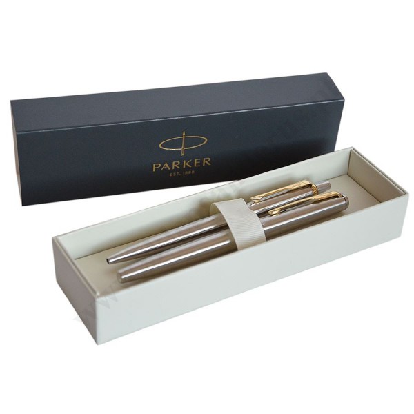 DŁUGOPIS + PIÓRO KULKOWE PARKER JOTTER STALOWE - PA0013