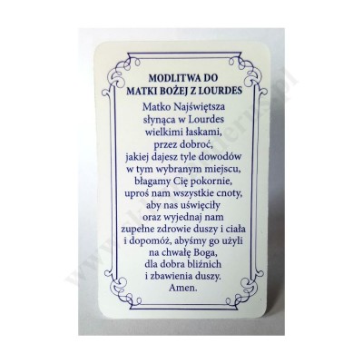 MATKA BOŻA Z LOURDES - obrazek 5 x 8 cm - paczka 100 szt. - 5845