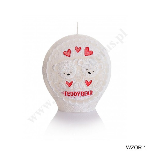 TEDDY BEAR - świeca zapachowa - wys. 8 cm - mix wzorów -  9163