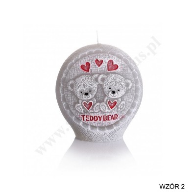 TEDDY BEAR - świeca zapachowa - wys. 8 cm - mix wzorów -  9163