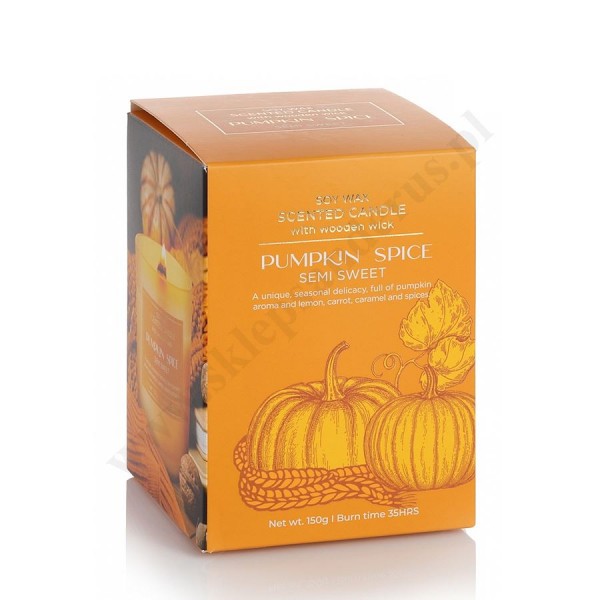 PUMPKIN SPICE - ŚWIECA ZAPACHOWA W SZKLE - ZAPACH SEMI SWEET  LUB SEMI DRY - 5162