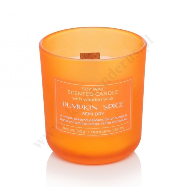 PUMPKIN SPICE - ŚWIECA ZAPACHOWA W SZKLE - ZAPACH SEMI SWEET  LUB SEMI DRY - 5162