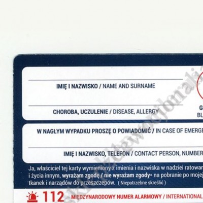 KARTA KIEROWCY - 81106