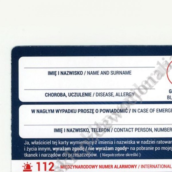KARTA KIEROWCY - 81106