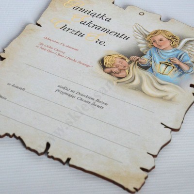 PAMIĄTKA SAKRAMENTU CHRZTU ŚWIĘTEGO 18.2 x 23 cm - 69362
