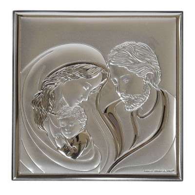 ŚWIĘTA RODZINA - OBRAZEK SREBRNY 12 x 12 cm - 6766/2X