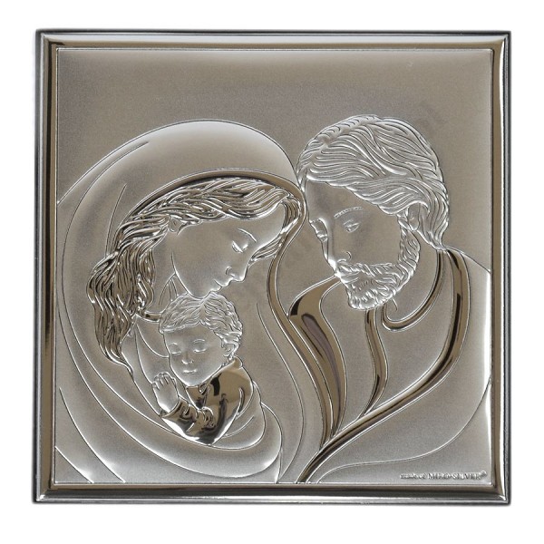 ŚWIĘTA RODZINA - OBRAZEK SREBRNY 12 x 12 cm - 6766/2X