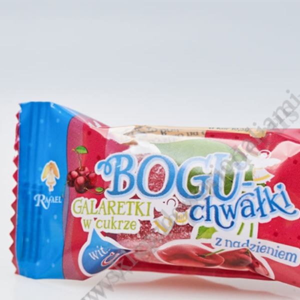 BOGUCHWAŁKI - galaretki w cukrze z sokiem malinowym - 300g - 8679
