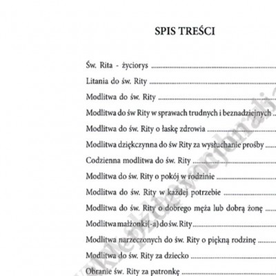 MODLITWY DO ŚWIĘTEJ RITY