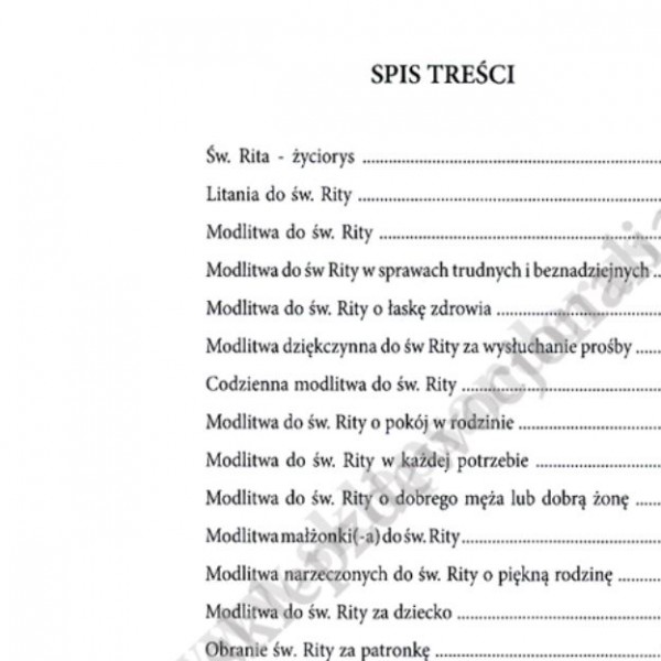 MODLITWY DO ŚWIĘTEJ RITY