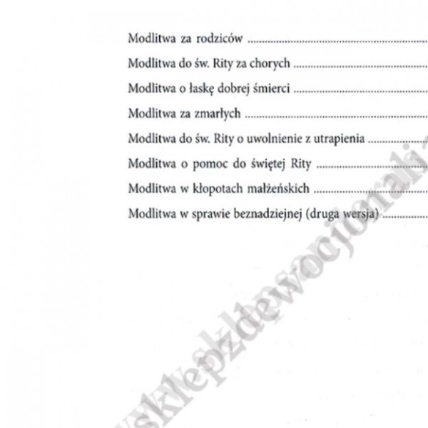 MODLITWY DO ŚWIĘTEJ RITY