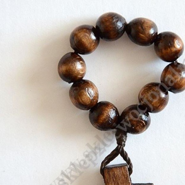RÓŻANIEC DZIESIĄTKA DREWNIANA - mix wzorów - 4015