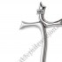 KRZYŻ NOWOCZESNY POSREBRZANY - wys. 24 cm - 003129