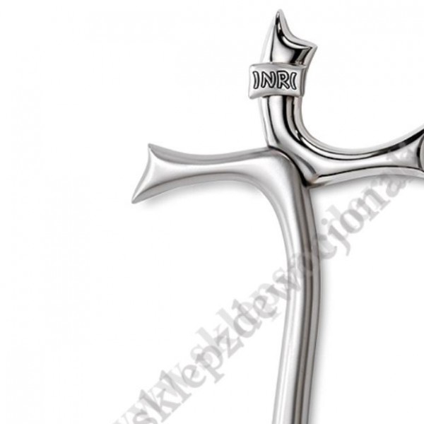 KRZYŻ NOWOCZESNY POSREBRZANY - wys. 24 cm - 003129