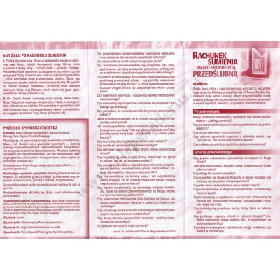 RACHUNEK SUMIENIA PRZED SPOWIEDZIĄ PRZEDŚLUBNĄ - format 9.8 x 21 cm - paczka 25 szt - 5473