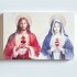 SERCE PANA JEZUSA I MATKI BOŻEJ - obraz 42 x 26 cm - 50364