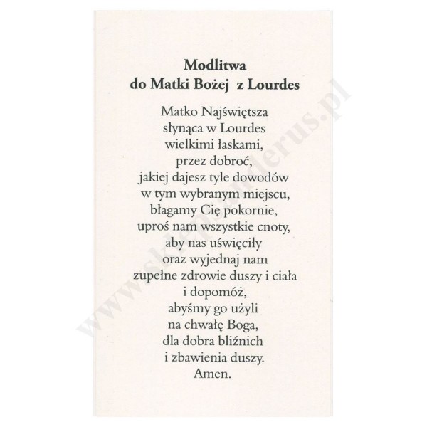 MATKA BOŻA Z LOURDES - obrazek 6.5 x 11 cm - paczka 100 szt. - 51428