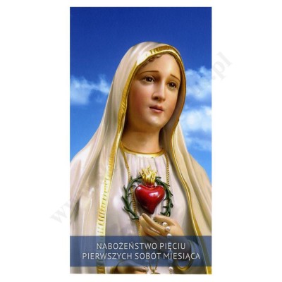 MATKA BOŻA FATIMSKA - I Soboty Miesiąca - obrazek 7.5 x 14 cm - paczka 100 szt. - 75959