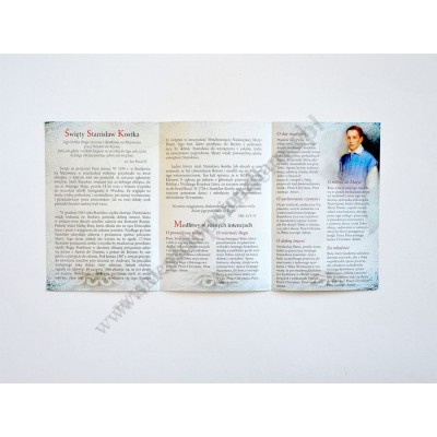 MODLITWY DO ŚW. STANISŁAWA KOSTKI - FOLDER - 67221