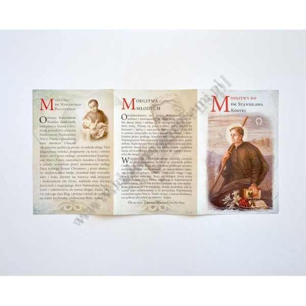 MODLITWY DO ŚW. STANISŁAWA KOSTKI - FOLDER - 67221