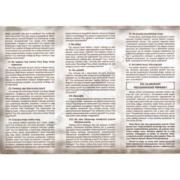 ABY POJEDNAĆ SIĘ Z BOGIEM - rachunek sumienia - format rozkładany 9.8 x 21 cm - paczka 25 szt. - 8297