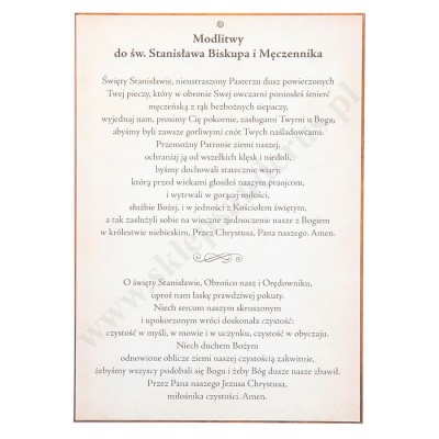 ŚW. STANISŁAW BISKUP MĘCZENNIK - format A4 - 89777