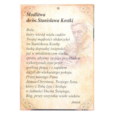 ŚW. STANISŁAW KOSTKA - obrazek format 14.5 x 21 cm - 51549