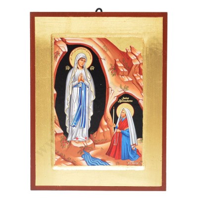 MATKA BOŻA Z LOURDES - ikona 18 x 23.5 cm - 83546