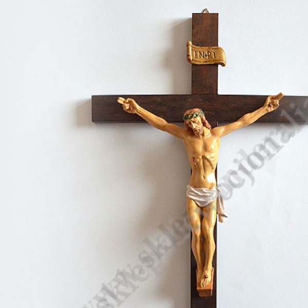 KRZYŻ DREWNIANY - wys.37.5 cm - 2253