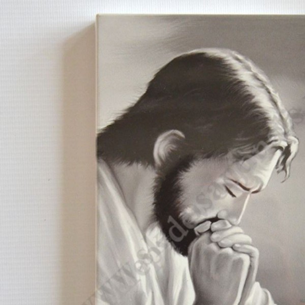 PAN JEZUS MODLĄCY - obraz 13 x 22 cm - 4166