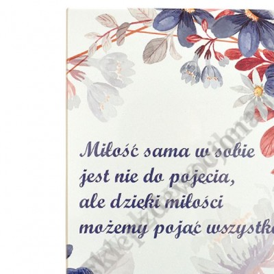 MIŁOŚĆ SAMA W SOBIE... - obraz na desce 18 x 27 cm - 84370