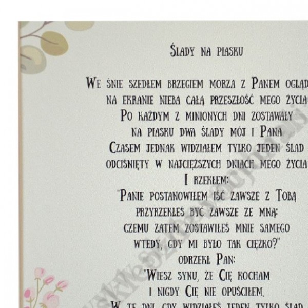 ŚLADY NA PIASKU - obraz na desce 18 x 27 cm - 86139