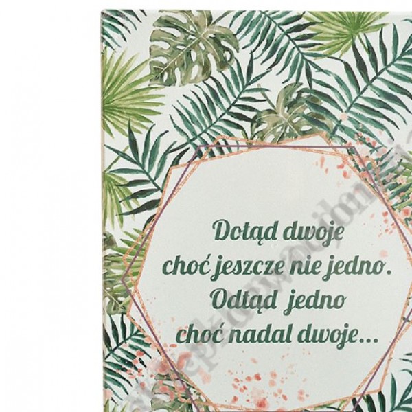 DOTĄD DWOJE... - obrazek na desce 18 x 27 cm - 84303