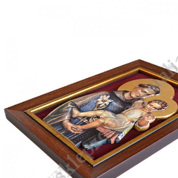 ŚWIĘTY ANTONI - ceramika żywiczna w ramie 20.8 x 27.6 cm - 0931